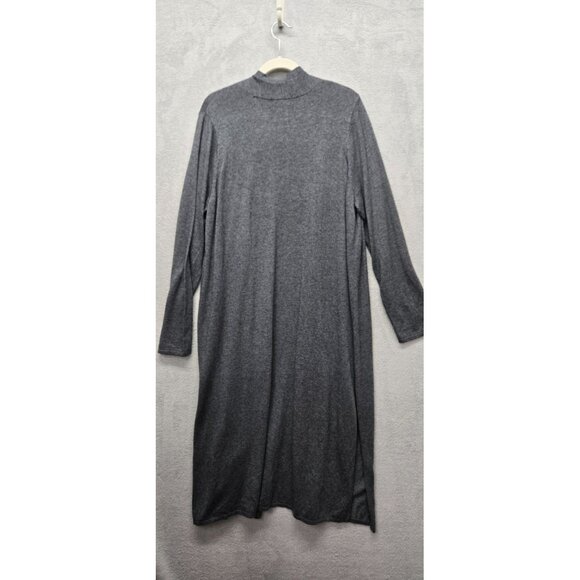 Jessica London NWT 18/20/2X  Cashmere Cotton Blend Sweater Cardigan Duster Gray - Picture 8 of 8